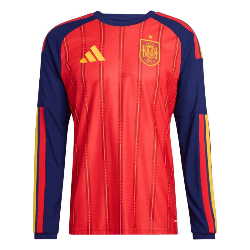 Spain Home Long Sleeve Player Version Jersey World Cup 2026