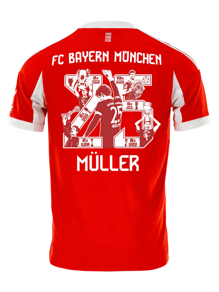 Bayern Munich 2025/26 Home Shirt - Müller #25 - Fan Version