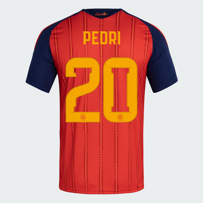 Spain 2026 Home World Cup Shirt PEDRI #20 - Fan Version
