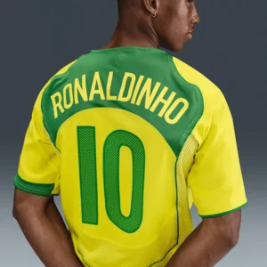 Brazil 2004 T90 Remake Shirt - Ronaldinho #10 - Fan Version