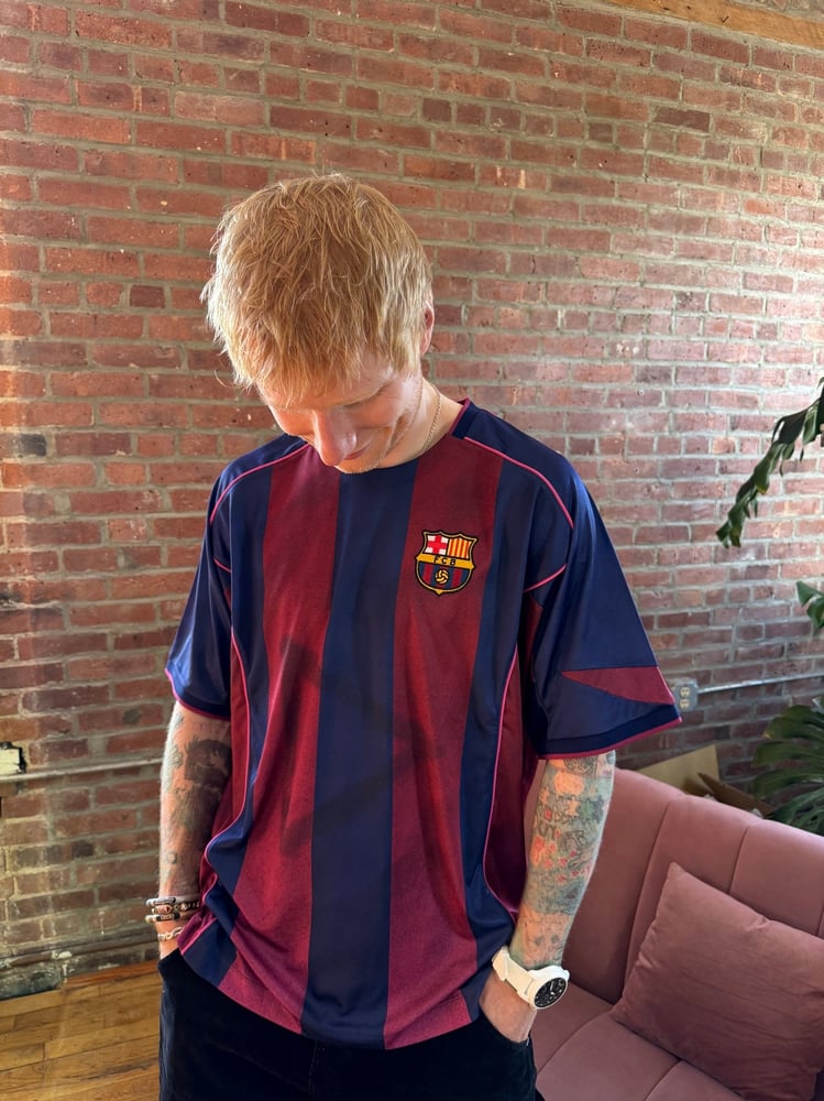 Kid's Ed Sheeran x Spotify x FC Barcelona 2004/05 Home Retro Shirt