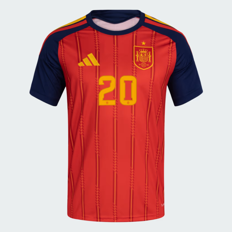 Kid's Spain 2026 Home World Cup Shirt PEDRI #20