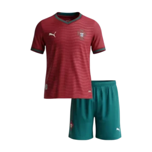 Portugal Home World Cup Kids Soccer Jerseys Kit 2026