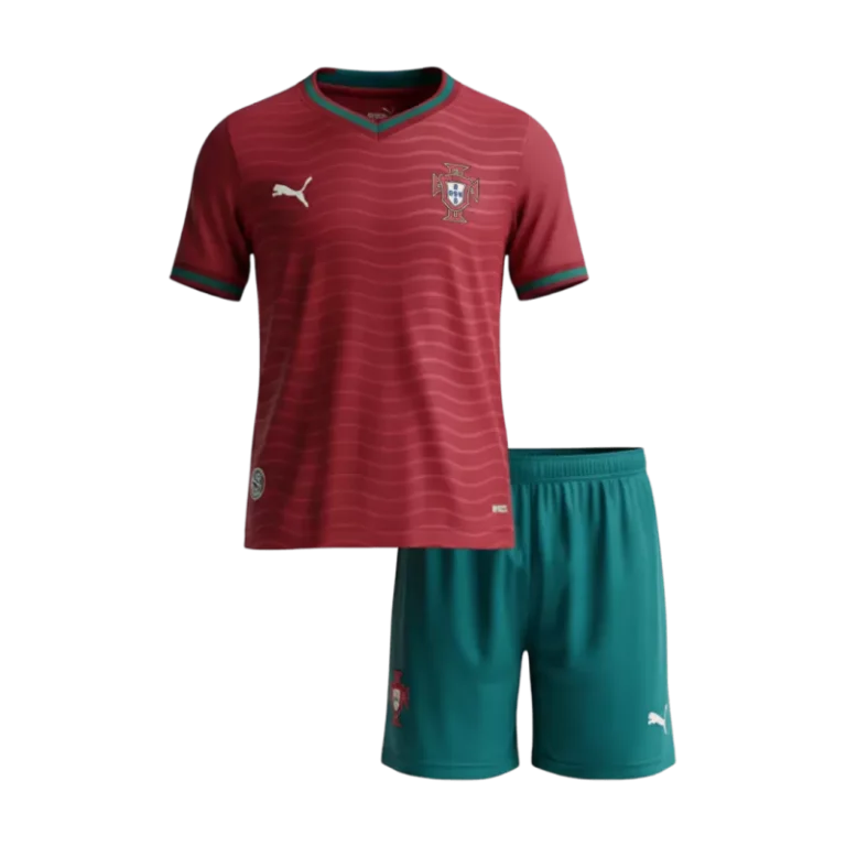 Portugal Home World Cup Kids Soccer Jerseys Kit 2026