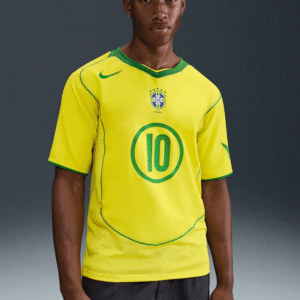 Brazil 2004 T90 Remake Shirt - Ronaldinho #10 - Fan Version