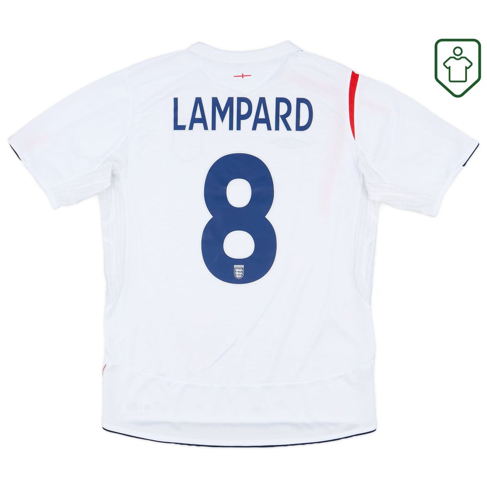 England 2005/07 Home Retro Shirt Lampard #8