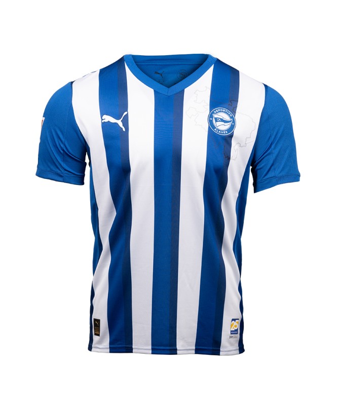 Alaves 2025/26 Home No Sponsor Shirt - Fan Version