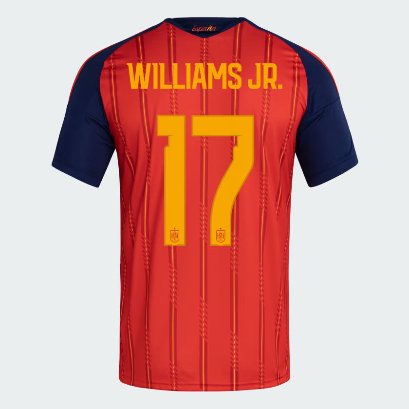 Spain 2026 Home World Cup Shirt WILLIAMS JR. #17 - Fan Version