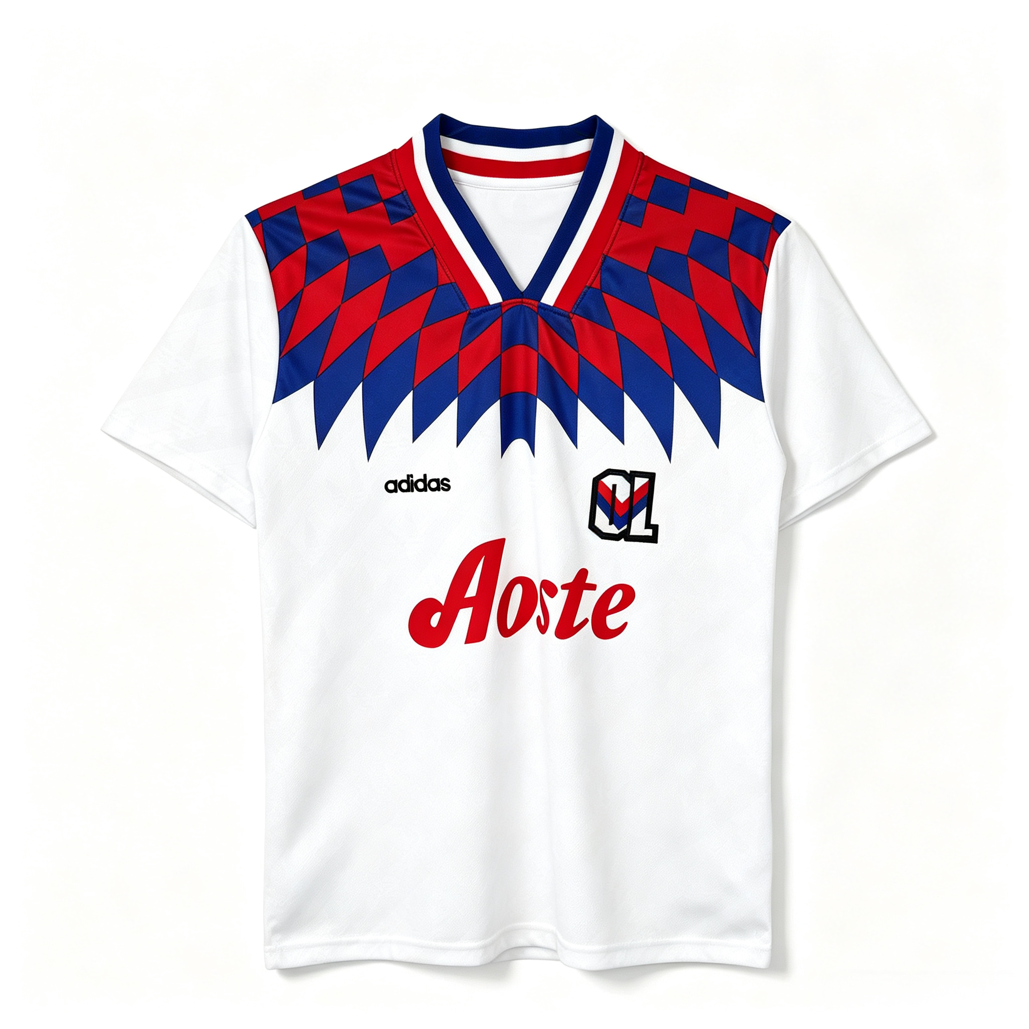 Olympique Lyonnais 1995/96 Home Retro Soccer Jersey